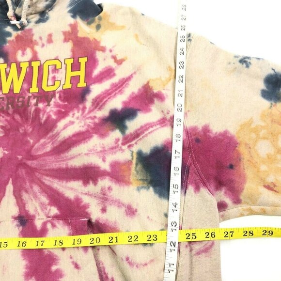 Champion Reverse Weave Norwich University Tie Dye Hooded Sweatshirt XL OOAK - Picture 5 of 10